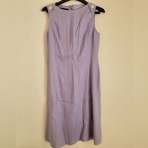 NWT Anne Klein Linen Dress Sleeveless Size 12 Lavender